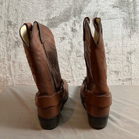 Smokey Mountain Boots Brown Embroidered Leather Boots Girls Size 4 - Picture 5 of 8